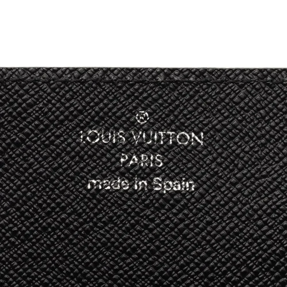 Louis Vuitton Taiga Enveloppe Cartes de Visite Leather Card Case Black